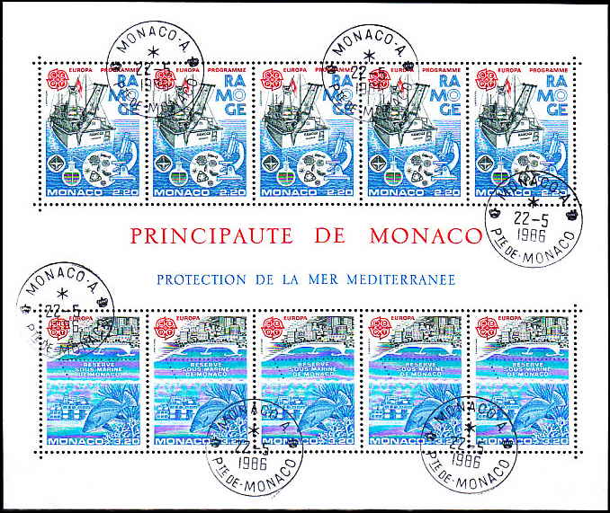 Monaco AFA 1752 - 53<br>Stemplet Miniark