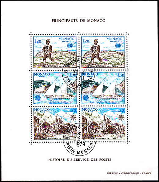 Monaco AFA 1384 - 86<br>Stemplet Miniark