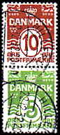 Danmark AFA 21<br>Stemplet Automatmærke
