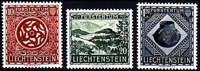 Liechtenstein AFA 319 - 21<br>Hængslet