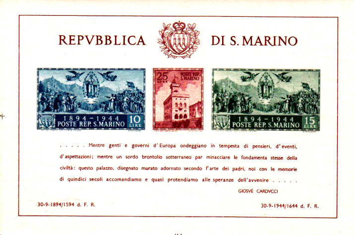 San Marino AFA 308 - 10<br>Postfrisk Miniark