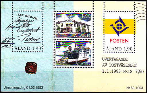 Aaland AFA 65 - 68<br>Postfrisk Miniark