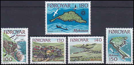 Færøerne AFA 25 - 29<br>Postfrisk